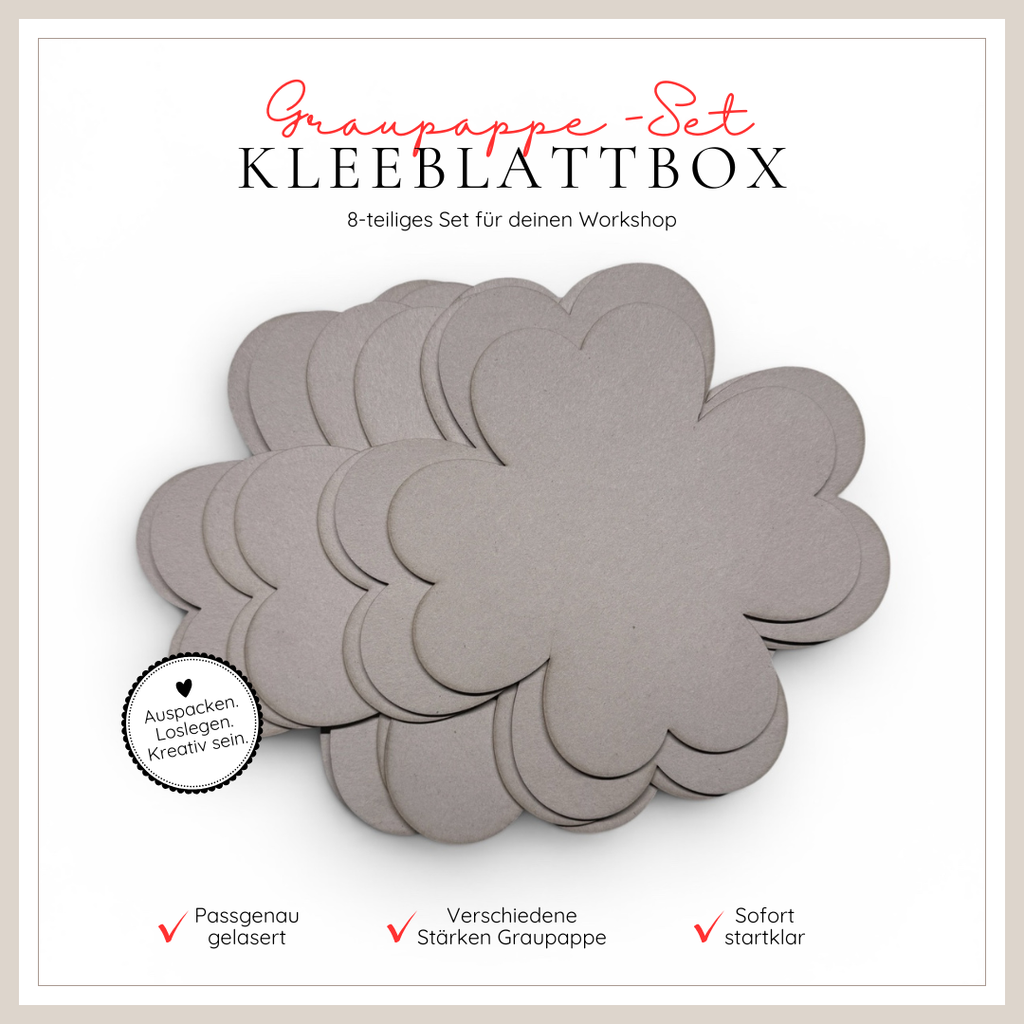 Video-Workshop Kleeblattbox inklusive 1x Graupappe-Set