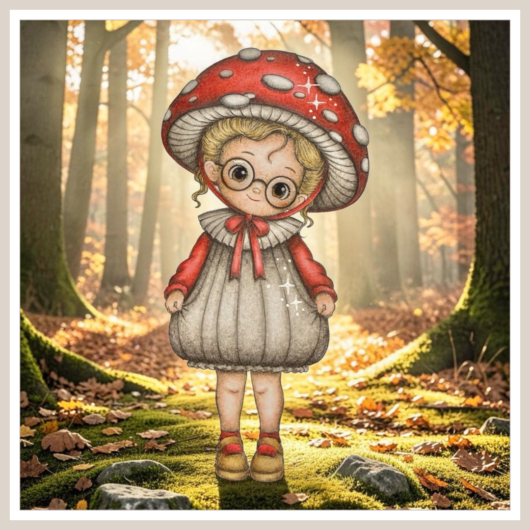 Malvorlage - Emily als Glückspilz