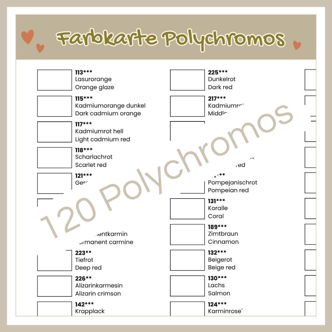 Farbkarte 120 Polychromos
