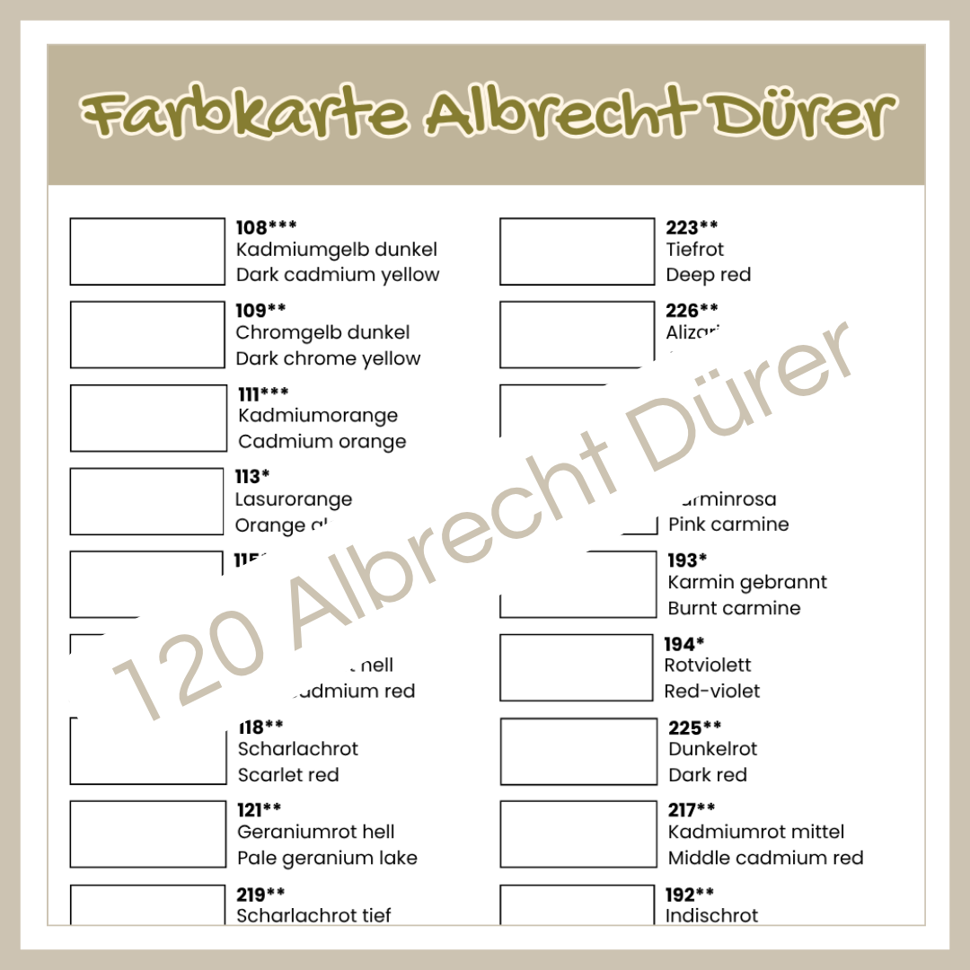 Farbkarte 120 Albrecht Dürer