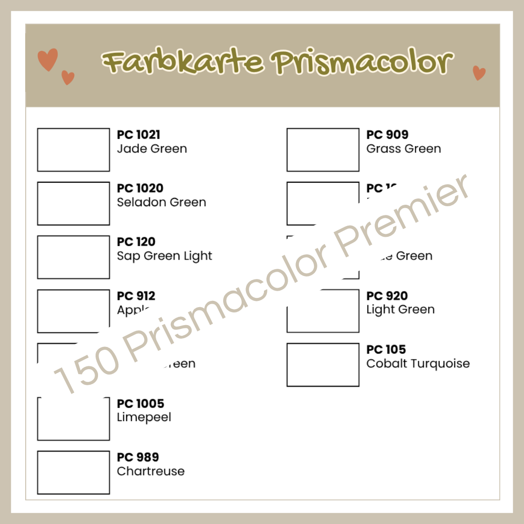 Farbkarte 150 Prismacolor Premier