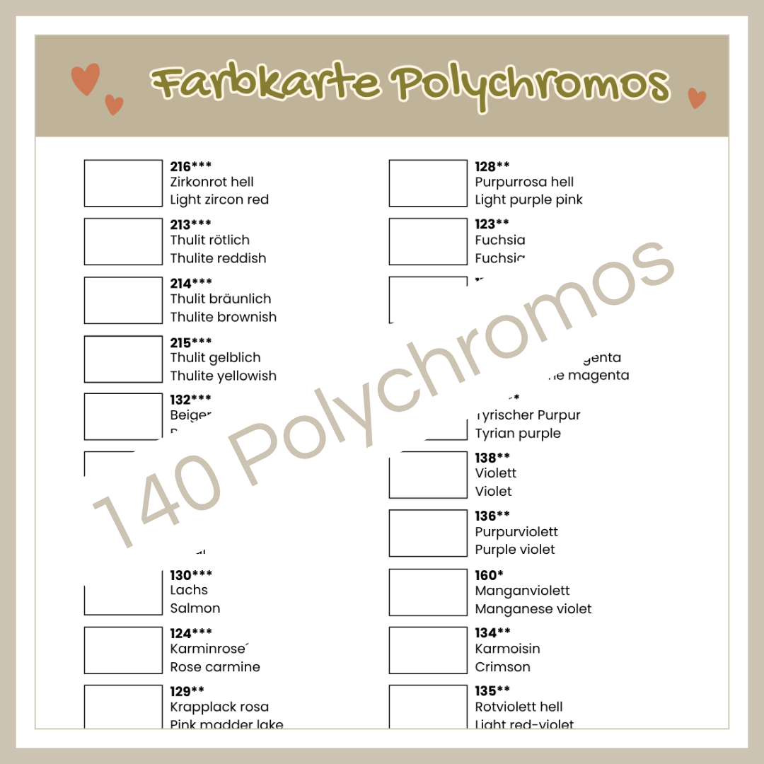 Farbkarte 140 Polychromos