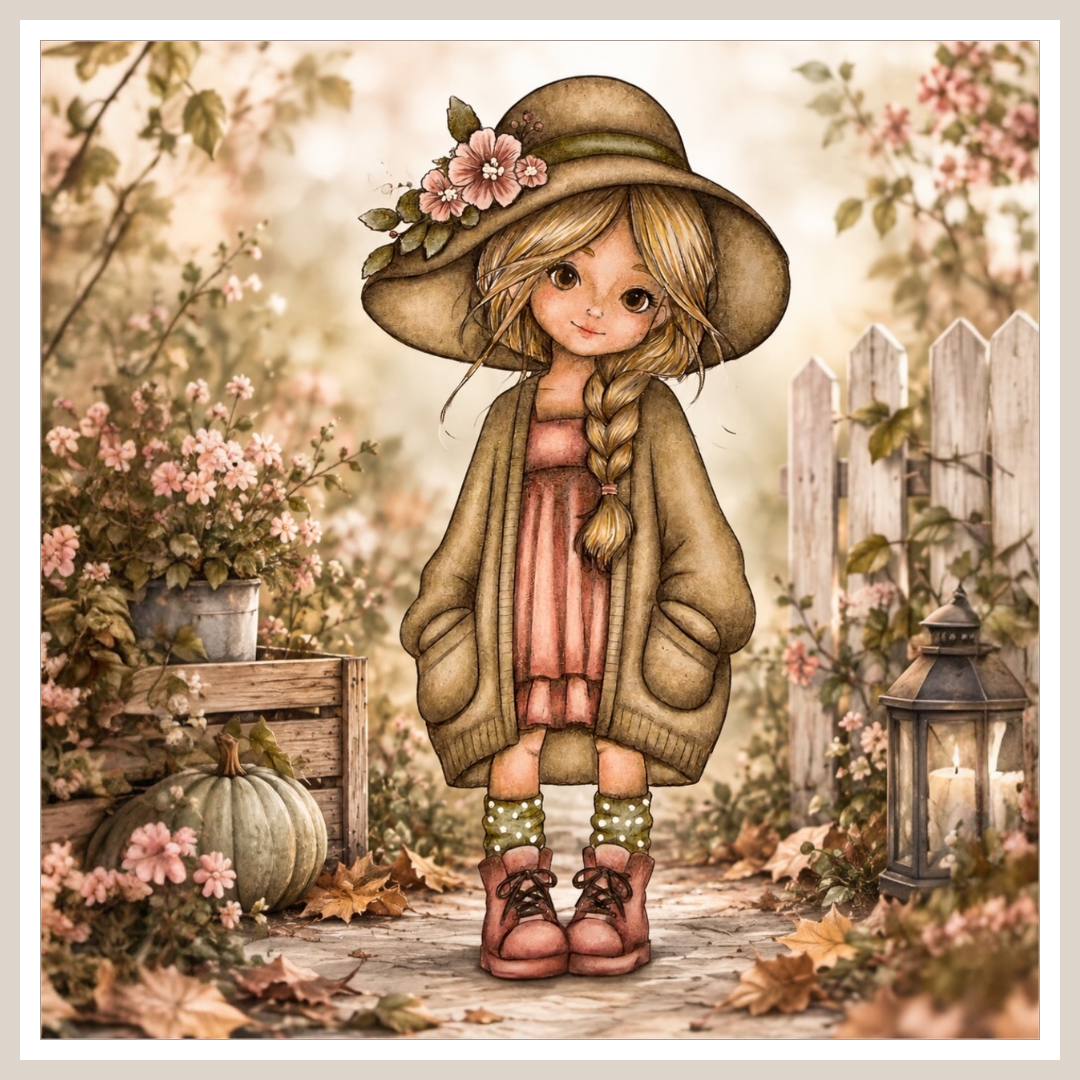 Workshop Chloe - Kolorieren mit Prismacolor & Polychromos inkl. Add on für Cardigan & Hut