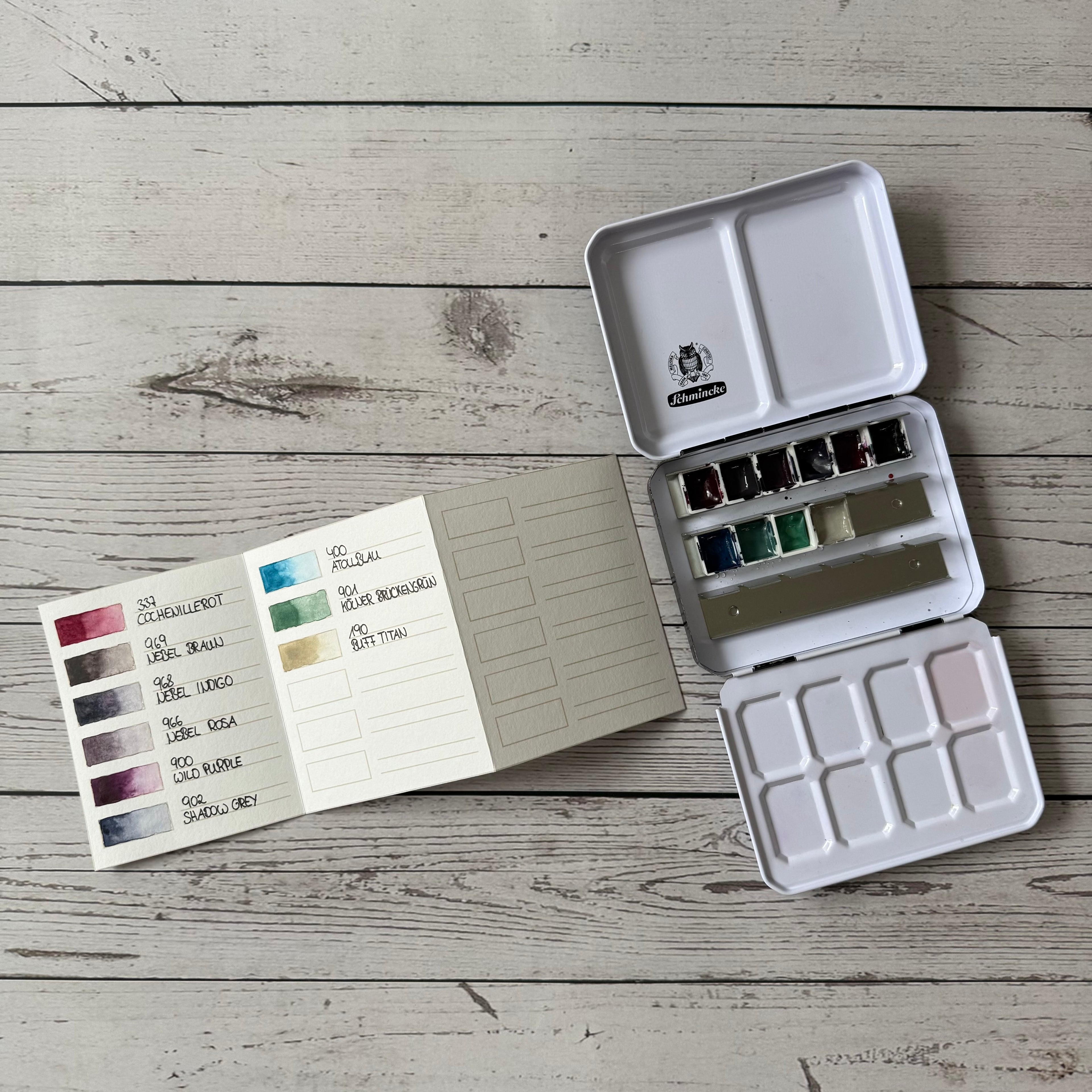 Farbkarten für Aquarellkästen & Colirokästen