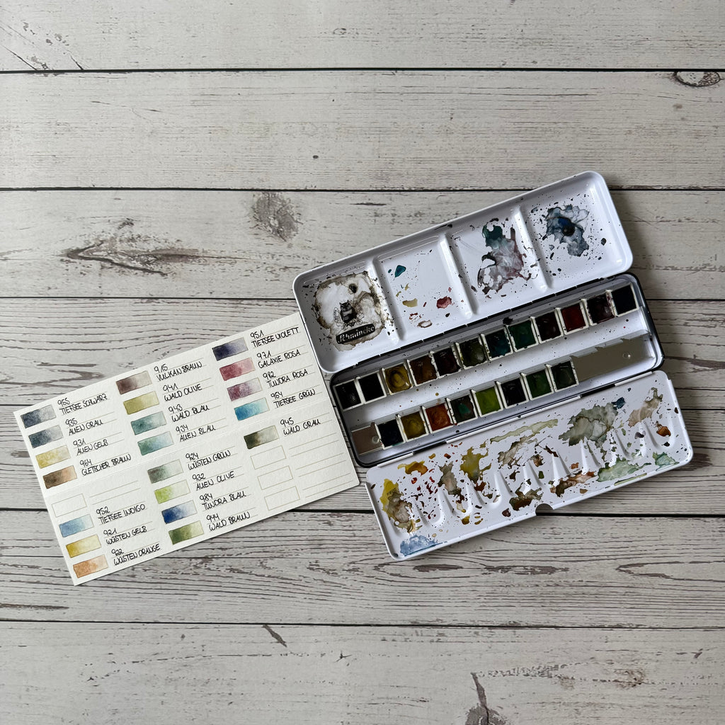 Farbkarten für Aquarellkästen & Colirokästen