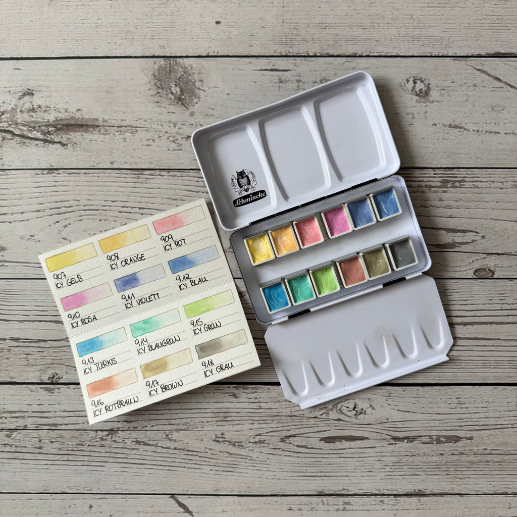 Farbkarten für Aquarellkästen & Colirokästen