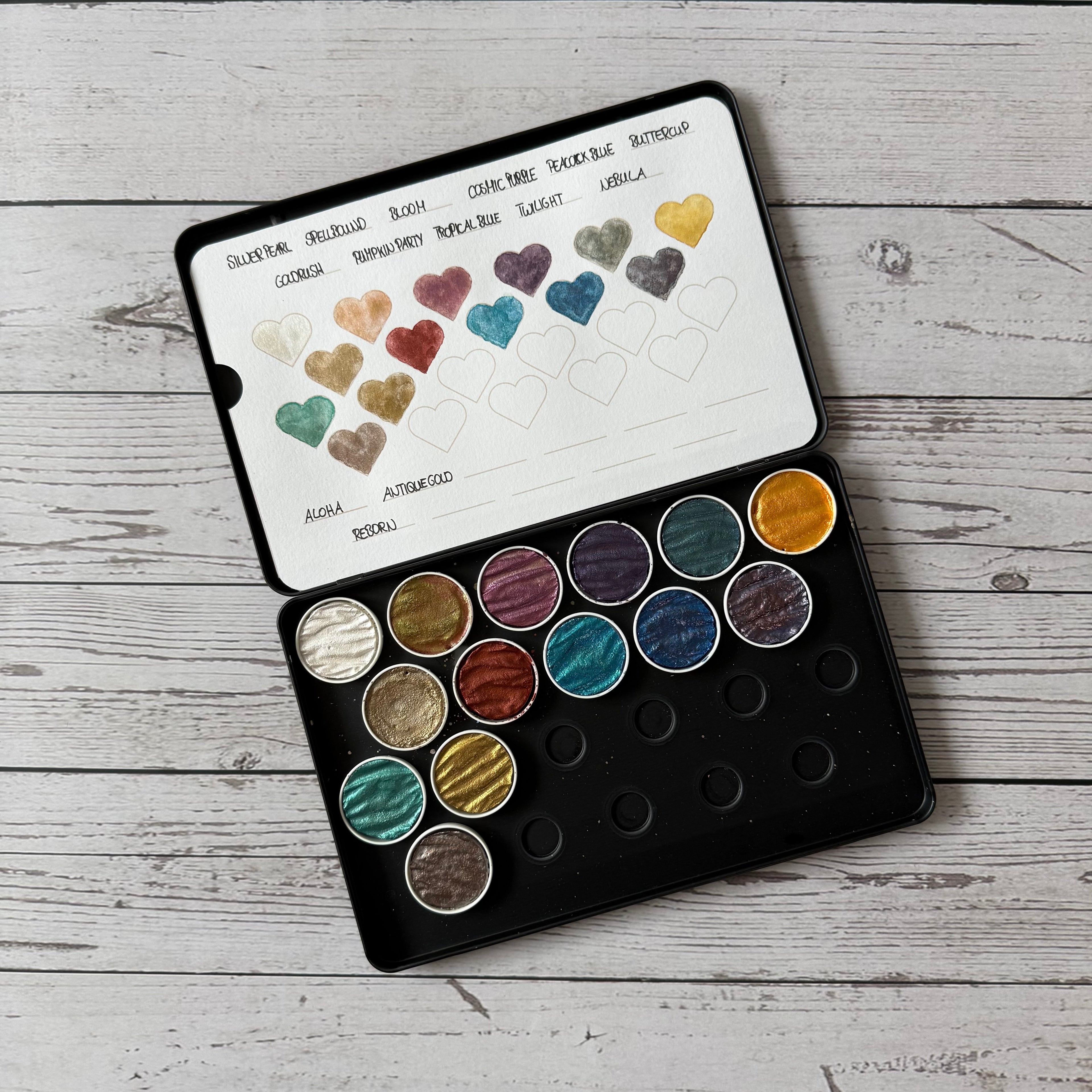 Farbkarten für Aquarellkästen & Colirokästen