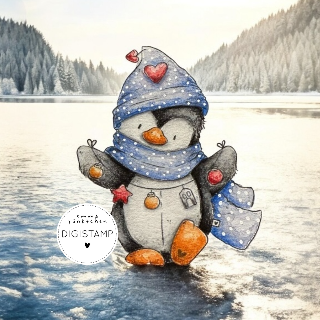 Kolorieren mit Aquarellfarben & Polychromos - Pintje Pingu