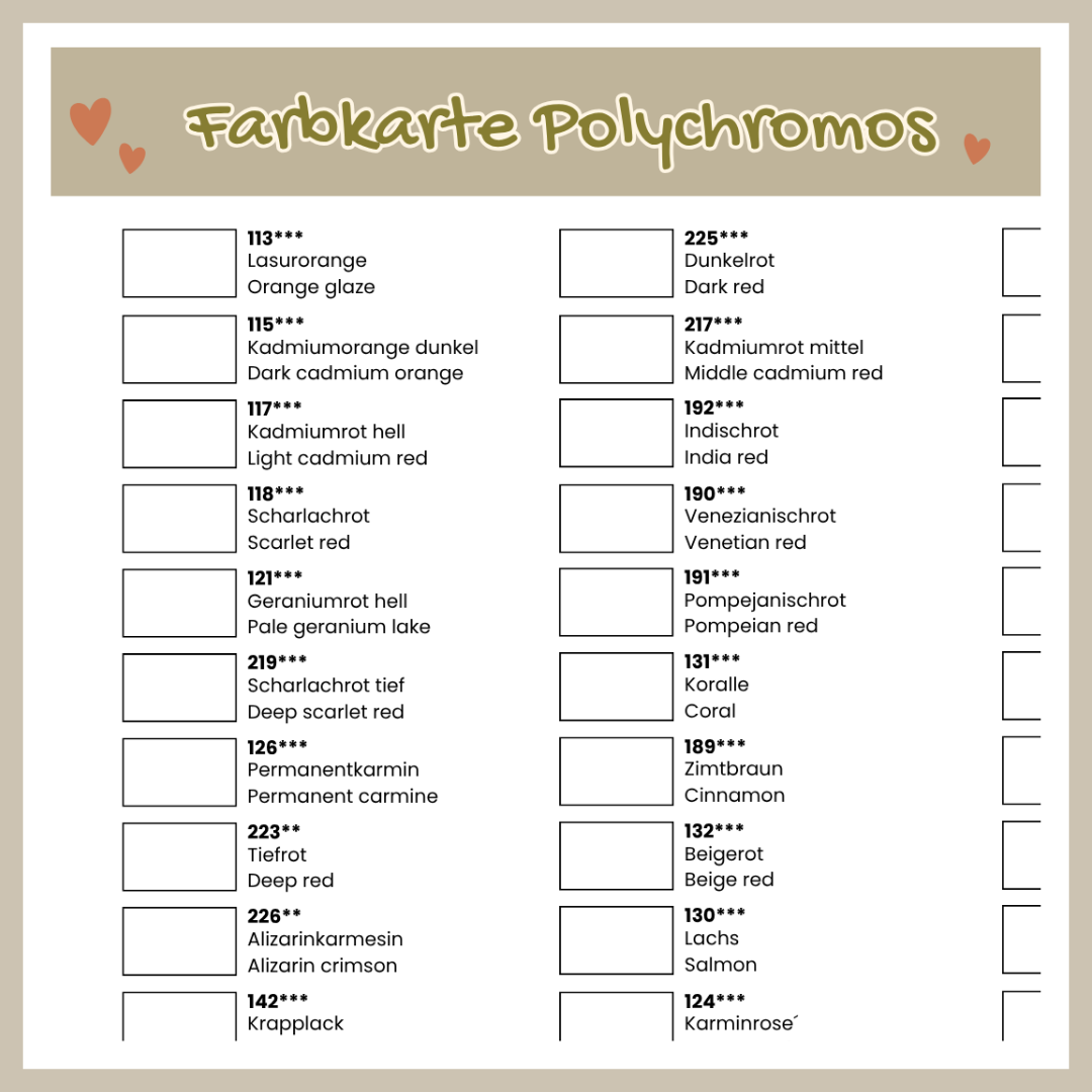Farbkarte Polychromos