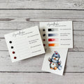 Probe Dot-Karte Aquarellfarben - Workshop Pintje Pingu