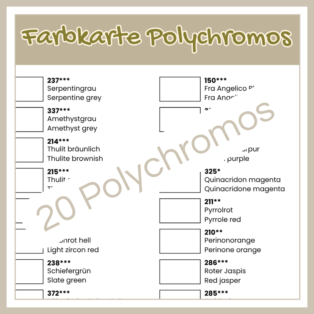 Farbkarte 20 Polychromos