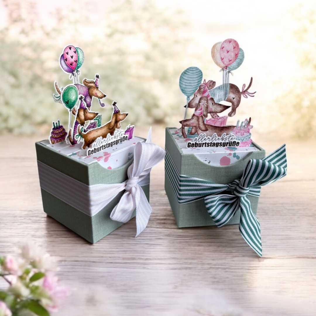 Workshop Geschenkbox mit Einsteckschlitzen