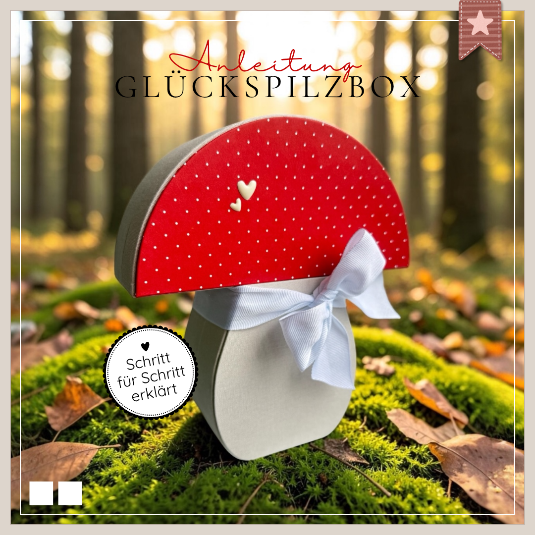 PDF-Anleitung Glückspilzbox inklusive 1x Graupappe-Set
