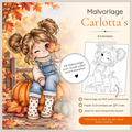 Malvorlage - Carlotta´s Kürbisliebe
