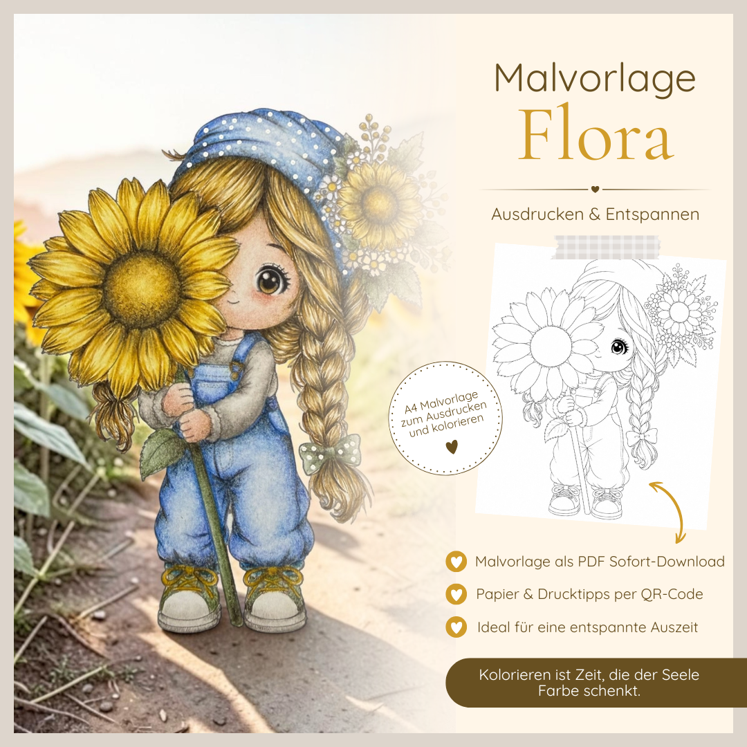 Malvorlage - Flora